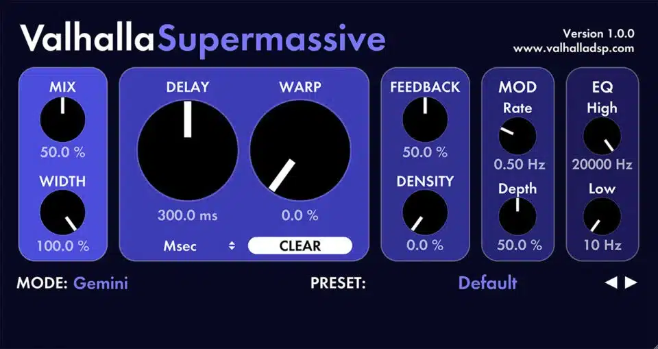 Valhalla Supermassive - Free Reverb VST Plugin