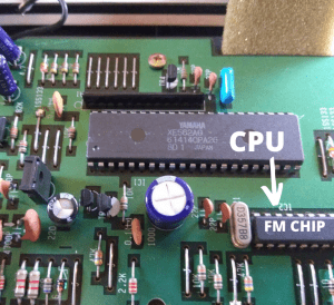 Photo of Yamaha pss 140 CPU & FM Chip